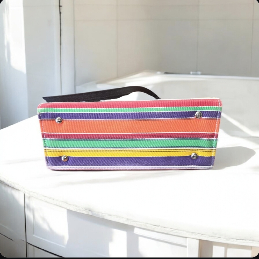 Kate Spade Vintage New York Striped Canvas Tote Bag. GUC - Picture 13 of 16